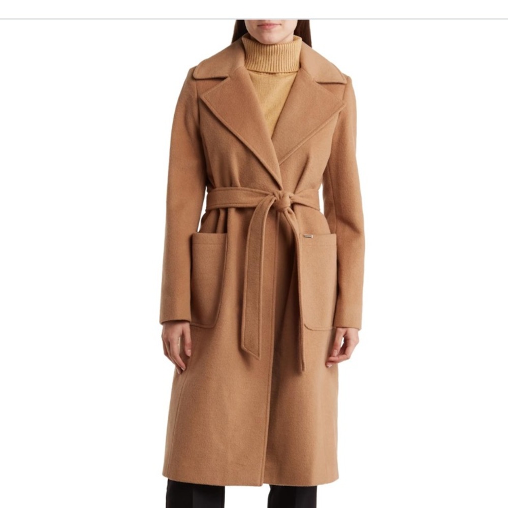 Michael Kors Tan Belted Coat